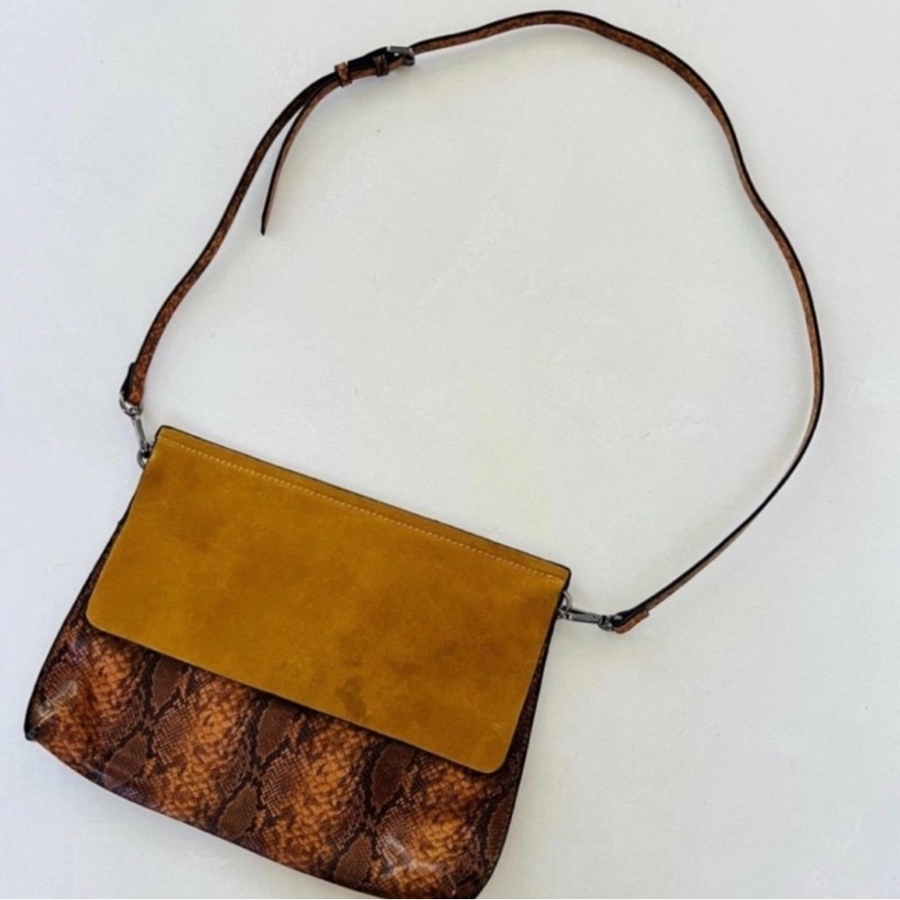 Zara Snake Print Leather Crossbody